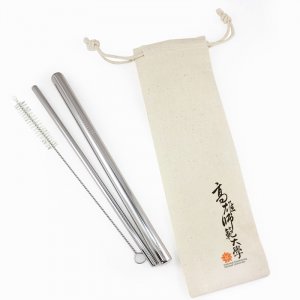 【團購商品，10個起做】NKNU校徽款環保吸管三入組