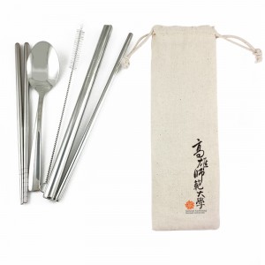 【團購商品,10個起做】NKNU校徽款環保餐具五入組