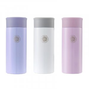 【團購商品，10個起做】NKNU校徽款療癒系304輕巧保溫瓶200mL_粉藍/珍珠白/粉紫