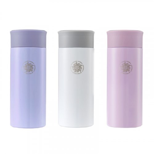 【團購商品，10個起做】NKNU校徽款療癒系304輕巧保溫瓶200mL_粉藍/珍珠白/粉紫