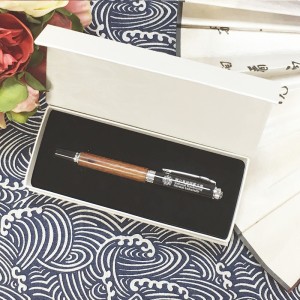 【團購商品,10個起做】NKNU曜石黑鋼琴烤漆紅木鋼珠筆禮盒