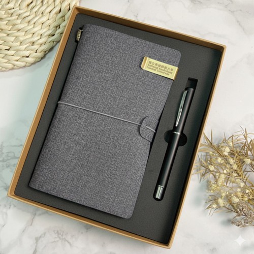 【團購商品，10個起做】高師大旅行手札書寫禮盒_霧黑組/皮革組(可混色)
